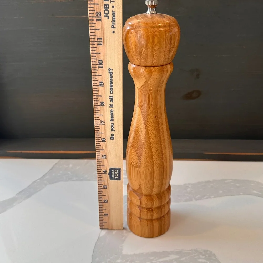 William Bounds Bamboo Wood Pepper Mill Grinder 12.5 Inch Made in USA